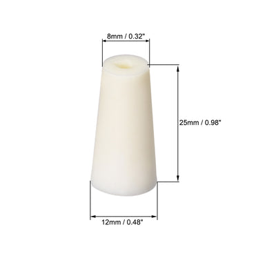 Harfington Uxcell Silikonstopfen Beige für Kolben-Reagenzglas Stopfen 8-12mm 2 Stück