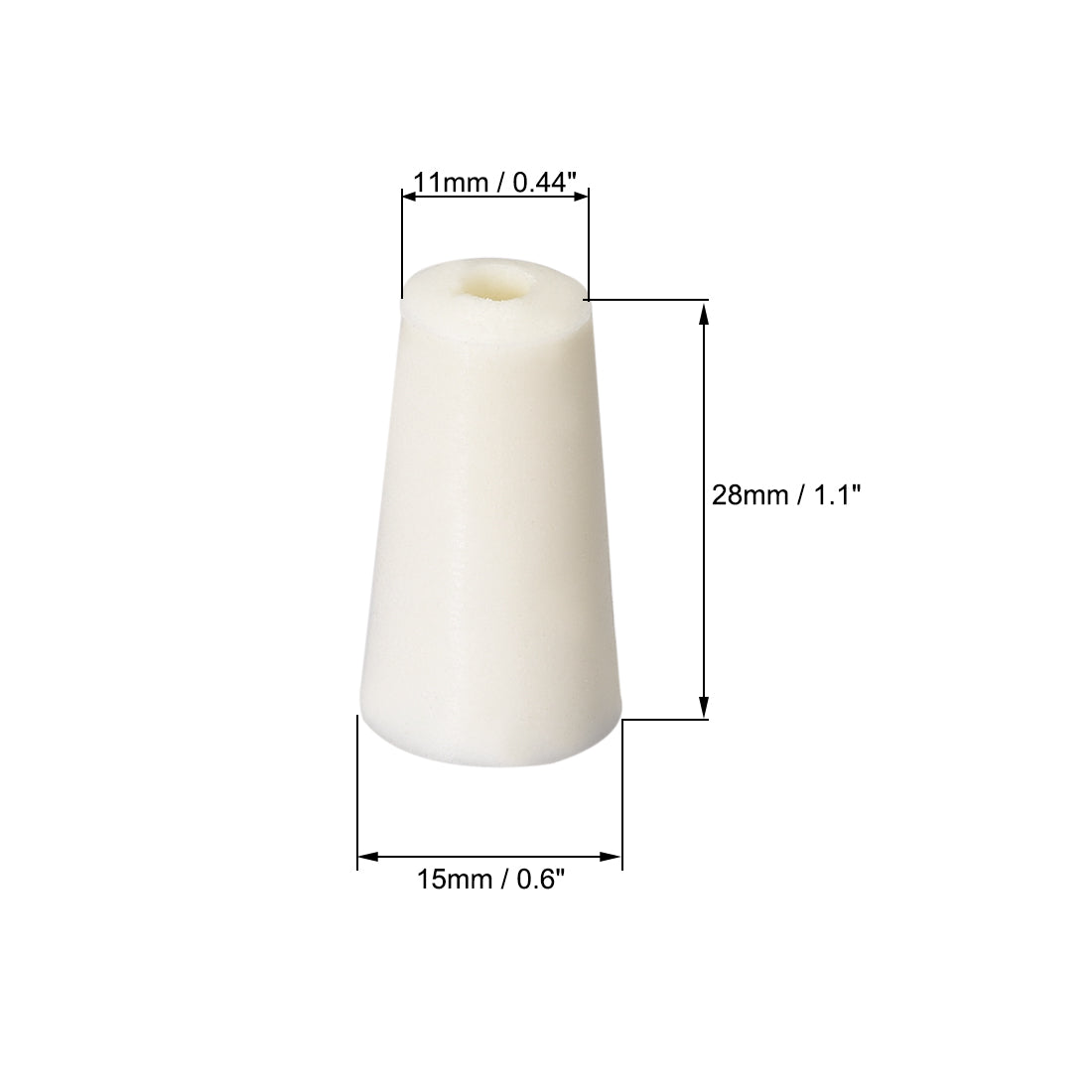 uxcell Uxcell Silikonstopfen Beige für Kolben-Reagenzglas Stopfen 11-15mm 2 Stück