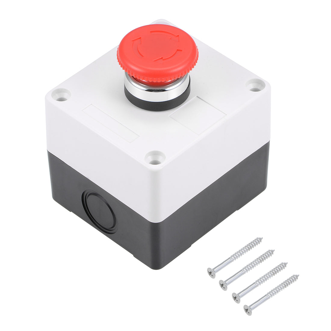 uxcell Uxcell Push Button Switch Station Latching NC NO Mushroom Emergency Stop Switch 415V 10A