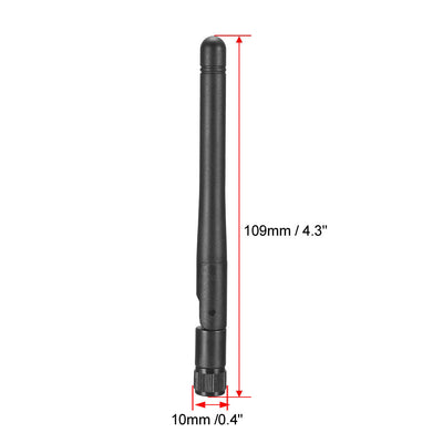 Harfington Uxcell GSM GPRS WCDMA Antenne 3G 2dBi 824-960/1710-1990MHz SMA/RP-SMA Stecker Anschluss Omni Richtung Faltbar Schwarz/Weiß Schwarz RP-SMA Stecker