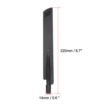 Harfington Uxcell GSM GPRS WCDMA LTE Antenne 3G 4G 15dBi Hoher Gewinn 700-2700MHz SMA/RP-SMA Stecker Anschluss Omni Richtung Faltbar Paddel Typ 2pcs SMA Stecker