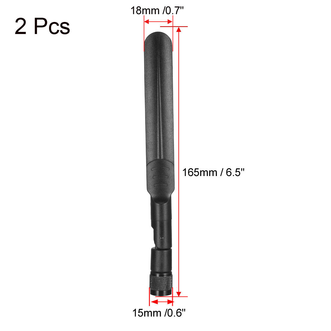 uxcell Uxcell GSM GPRS WCDMA LTE Antenna 3G 4G 5dBi High Gain 780-960/1710-2700MHz RP-TNC Male Connector Omni Direction Foldable Paddle Type Black 2Pcs