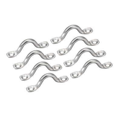 Harfington Uxcell Pad Eye Straps Deck Loops 2.1" Stainless Steel Tie Down Buckle 8Pcs