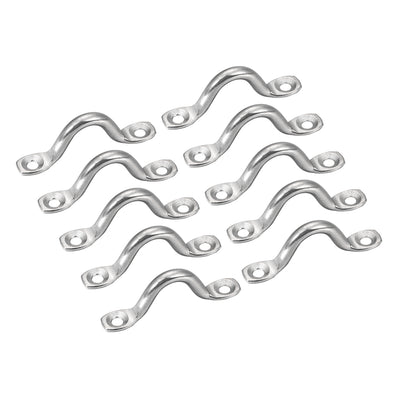 Harfington Uxcell Pad Eye Straps Deck Loops 2.1" Stainless Steel Tie Down Buckle 10Pcs