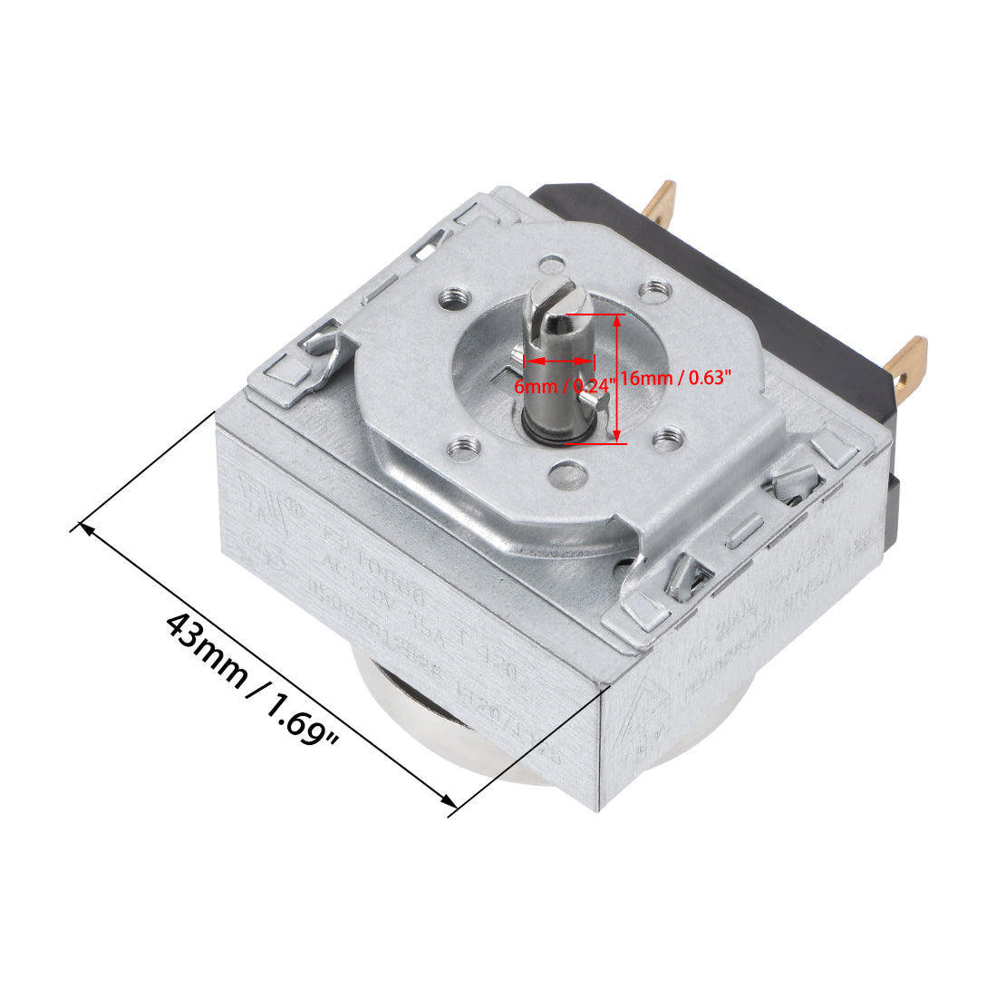 uxcell Uxcell Time Controller Timer Switch 60 Minutes 60M Round Shaft Replacement for Electronic Microwave Oven Cooker