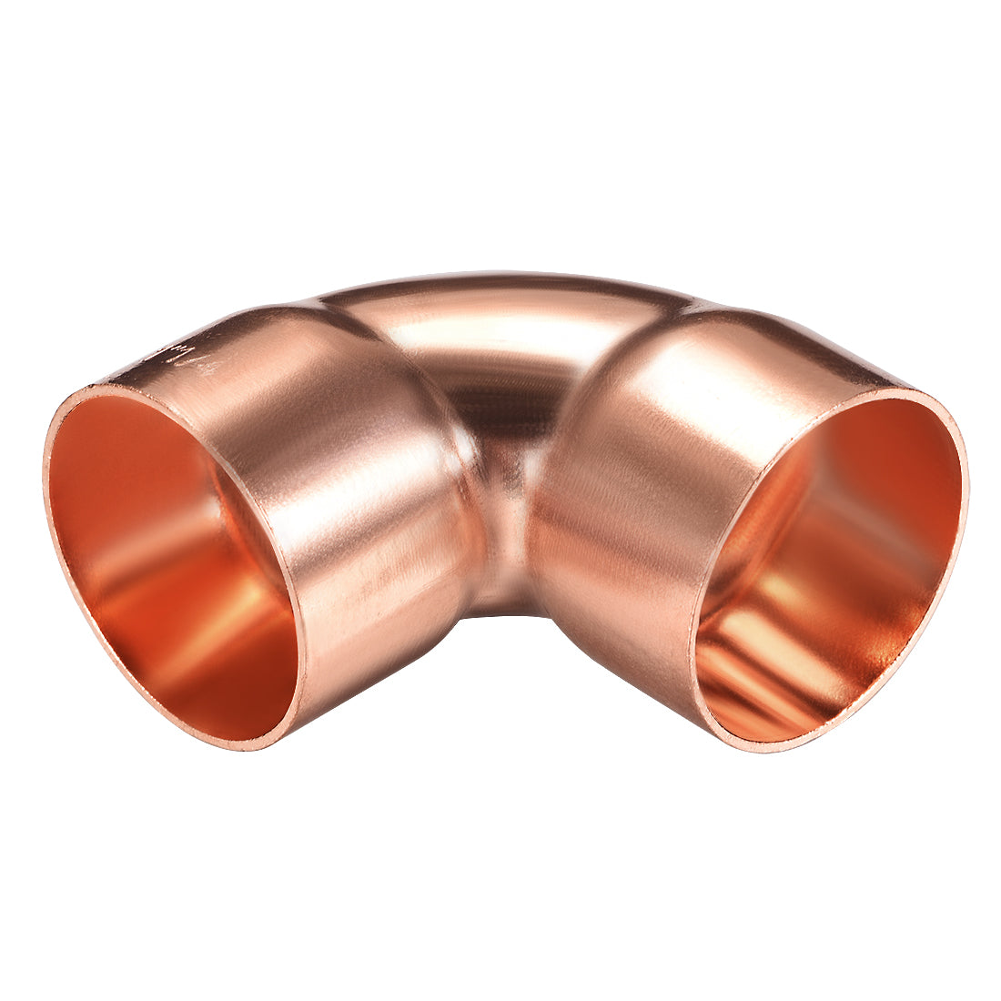 uxcell Uxcell 32mm ID 90 Degree 1mm Thick Copper Elbow Pipe Fitting Connector 2pcs