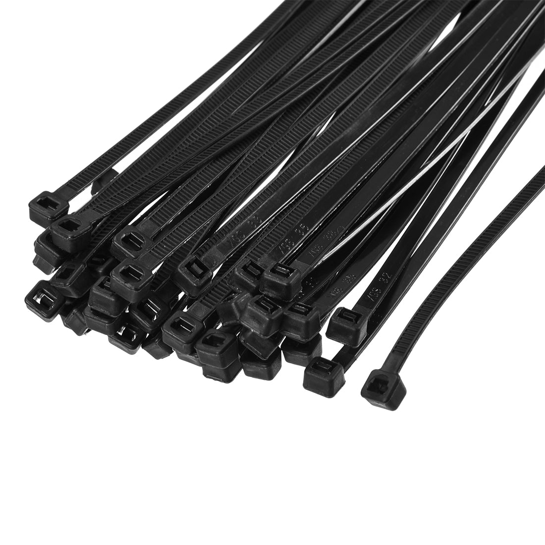 uxcell Uxcell Nylon Cable Ties 8 Inch Self-Locking Zip Ties 0.19 Inch Width Black 100pcs