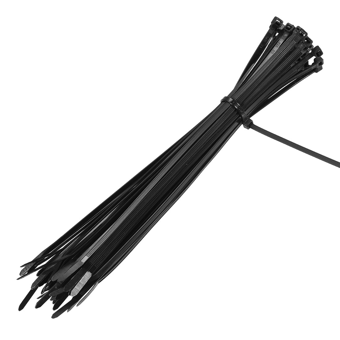 uxcell Uxcell Nylon Cable Ties 8 Inch Self-Locking Zip Ties 0.19 Inch Width Black 100pcs