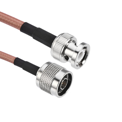 Harfington Uxcell Low Loss RF Coaxial Cable Connection Coax Wire RG-142 N Male to BNC Male