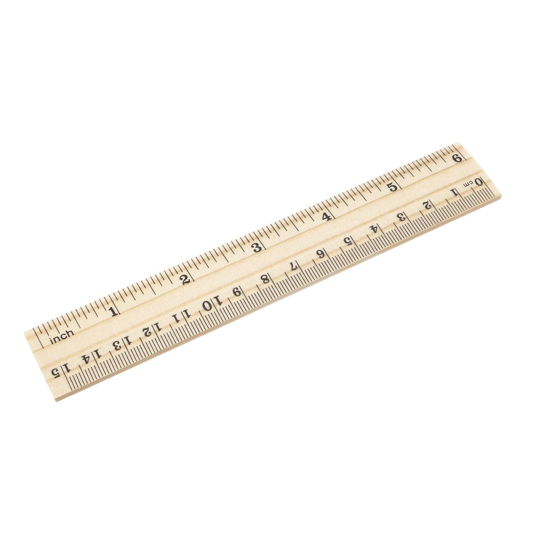 uxcell Uxcell Wood Ruler 15cm 6 Inch 2 Scale Office Rulers Wooden Measuring Ruler 8pcs