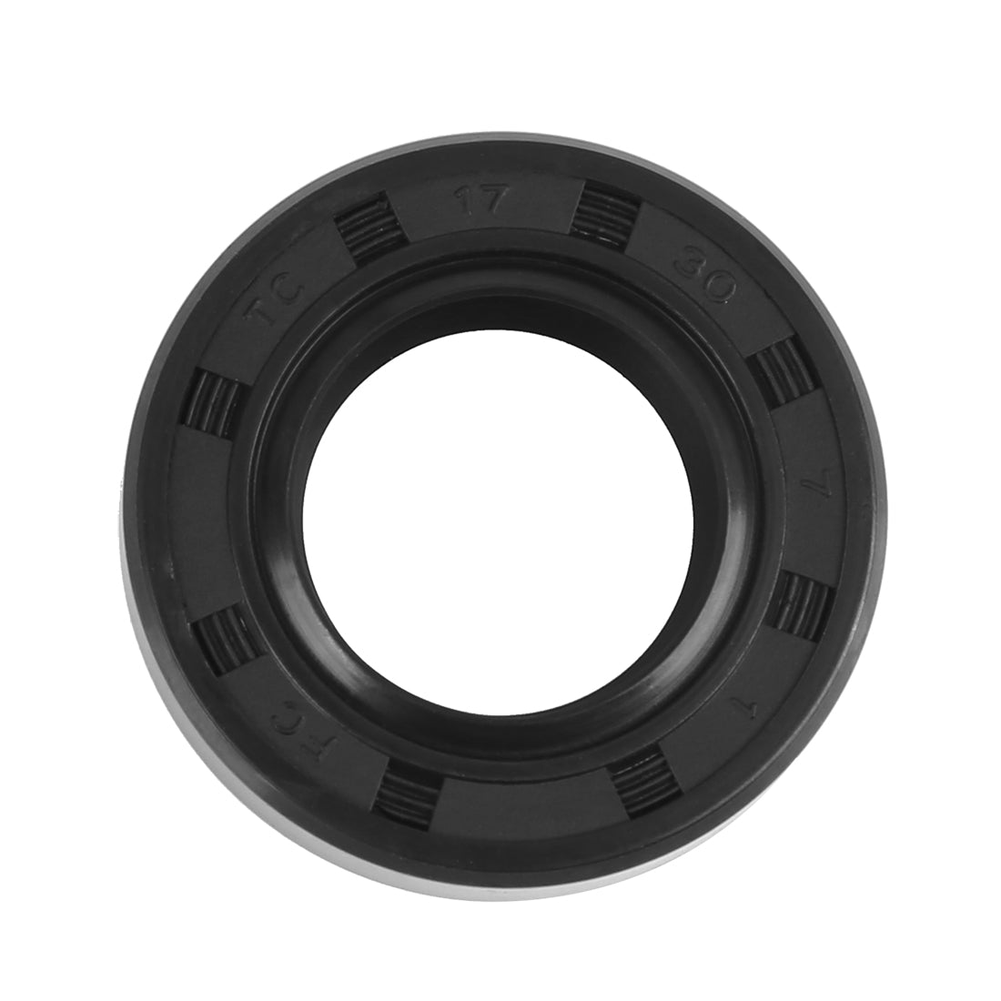 Harfington 17mm x 30mm x 7mm Rubber Double Lip TC Oil Shaft Seal