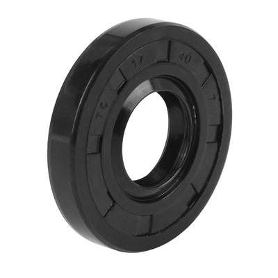 Harfington 17mm x 40mm x 7mm Rubber Double Lip TC Oil Shaft Seal