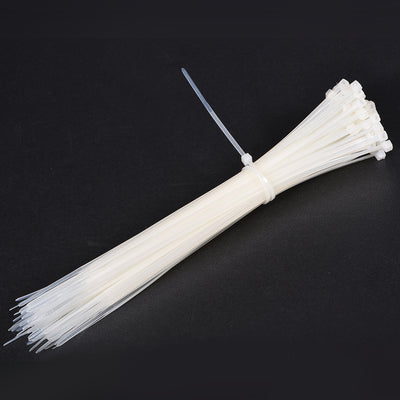 Harfington Uxcell Cable Zip Ties 200mmx2mm Self-Locking Nylon Tie Wraps White 150pcs
