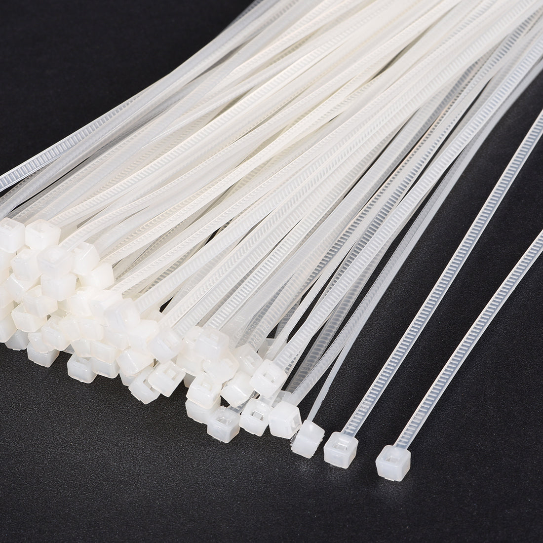 uxcell Uxcell Cable Zip Ties 200mmx2mm Self-Locking Nylon Tie Wraps White 150pcs