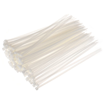 Harfington Uxcell Cable Zip Ties 250mmx2.8mm Self-Locking Nylon Tie Wraps White 150pcs