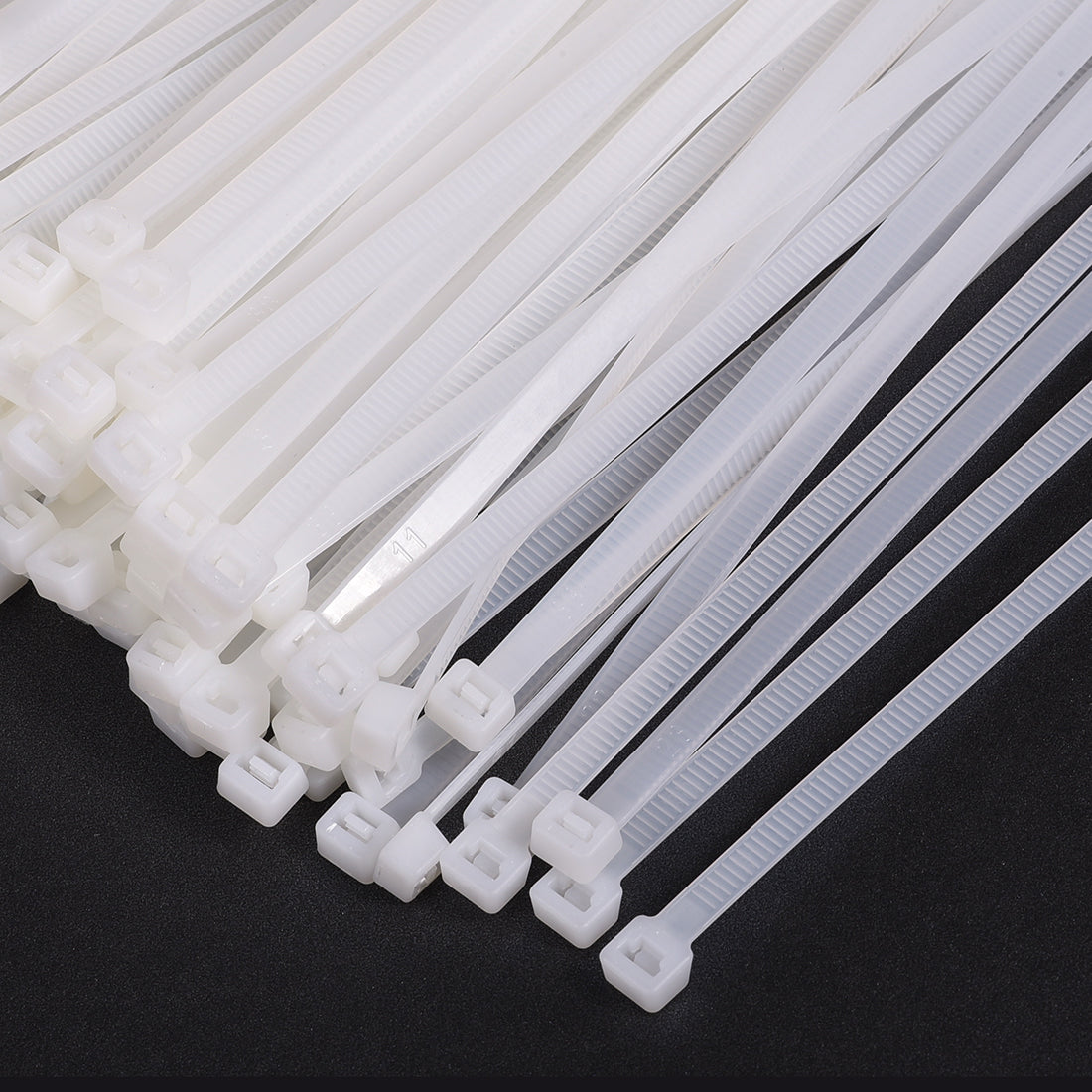 uxcell Uxcell Cable Zip Ties 250mmx2.8mm Self-Locking Nylon Tie Wraps White 100pcs