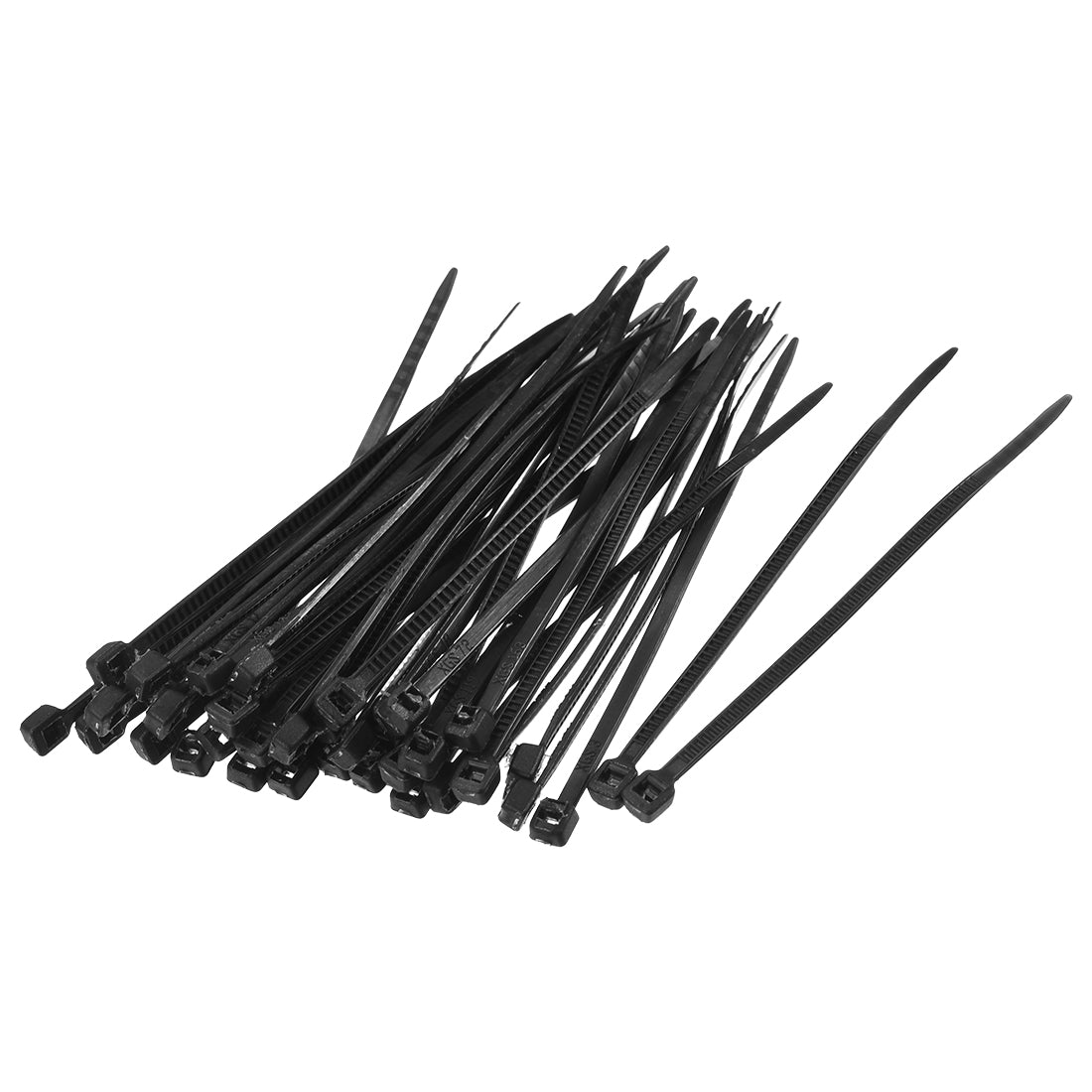 uxcell Uxcell Cable Zip Ties 100mmx1.8mm Self-Locking Nylon Tie Wraps Black 1000pcs