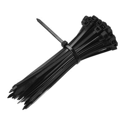 Harfington Uxcell Cable Zip Ties 150mmx2.8mm Self-Locking Nylon Tie Wraps Black 150pcs