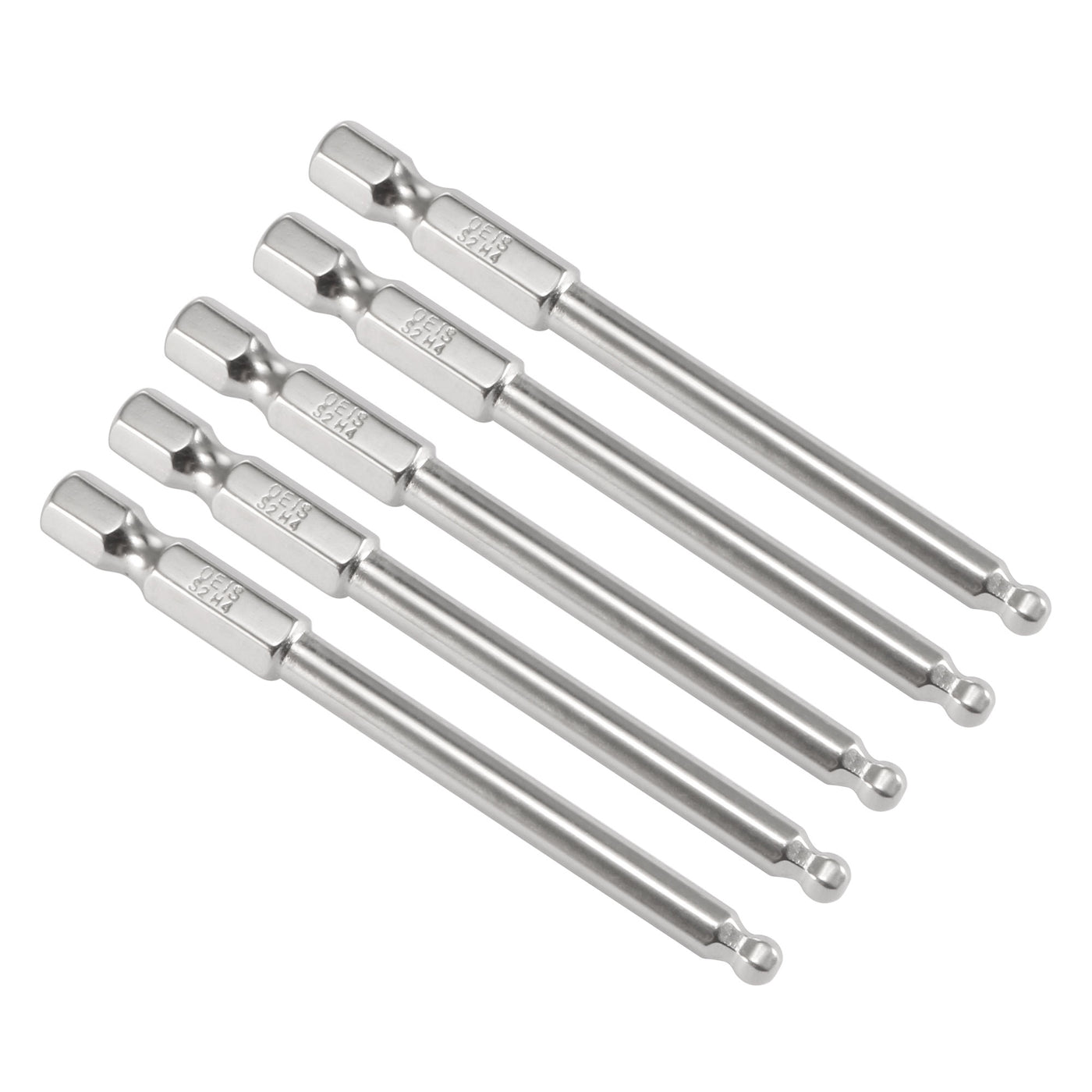 uxcell Uxcell kugelende Hex Bit Sechskantschaft magnetischer Kopf Schraubendreher S2 1/4 Inch Länge H1 / 4 * 75mm * 4MM 5Pcs