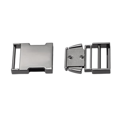 Harfington Uxcell Side Release Buckle Zinc Alloy Adjustable Buckle 3Pcs