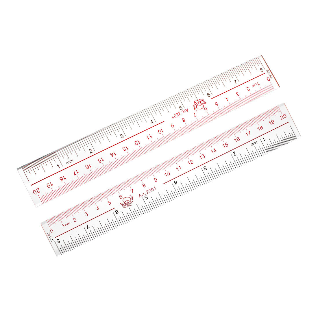 uxcell Uxcell Straight Ruler 20cm 8 Inch Metric Measuring Tool 2pcs