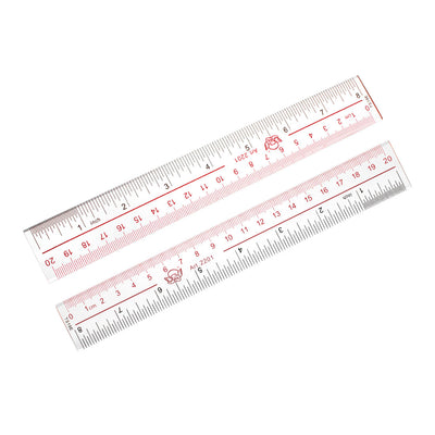 Harfington Uxcell Straight Ruler 20cm 8 Inch Metric Measuring Tool 2pcs