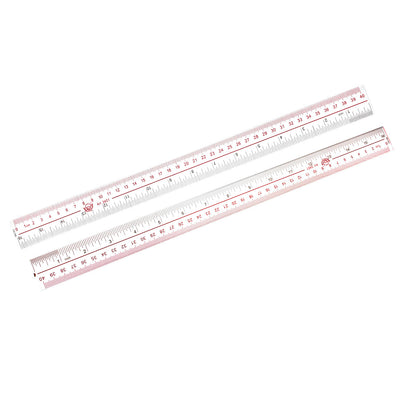 Harfington Uxcell Straight Ruler 40cm 16Inch Metric Measuring Tool 2pcs