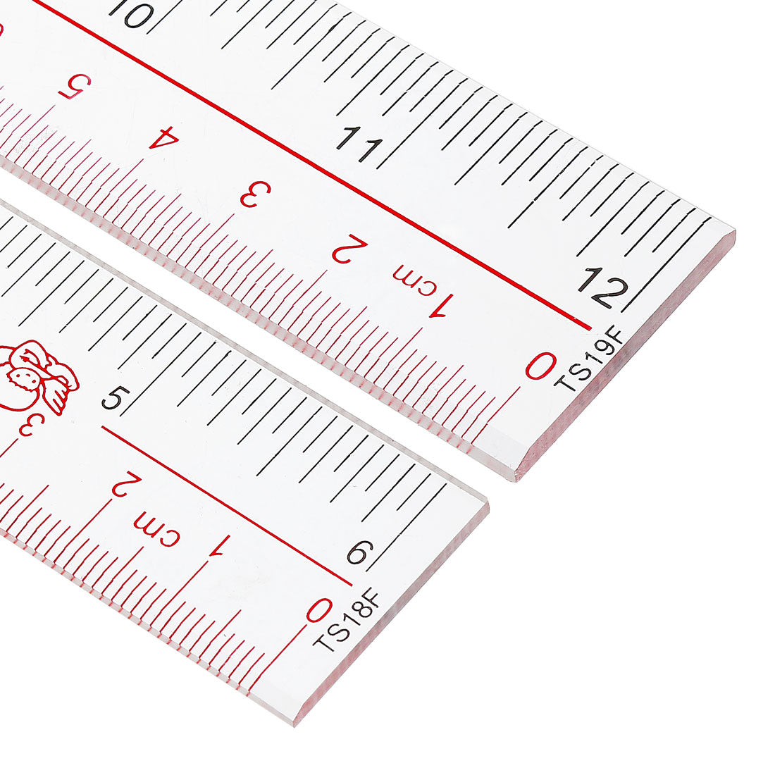 uxcell Uxcell Straight Ruler 150mm 6 Inch 300mm 12 Inch Metric Plastic Measuring Rulers Tool 2pcs