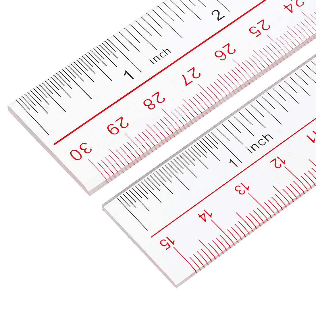 uxcell Uxcell Straight Ruler 150mm 6 Inch 300mm 12 Inch Metric Plastic Measuring Rulers Tool 2pcs