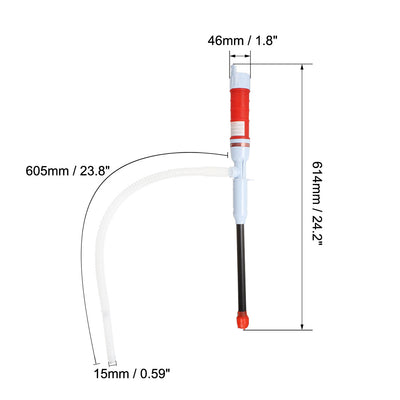 Harfington Uxcell elektrische Flüssigkeit Transferpumpe Gas Öl Benzin Wasser Mehrzweck Hand Kraftstoffpumpe rot 2 Stück