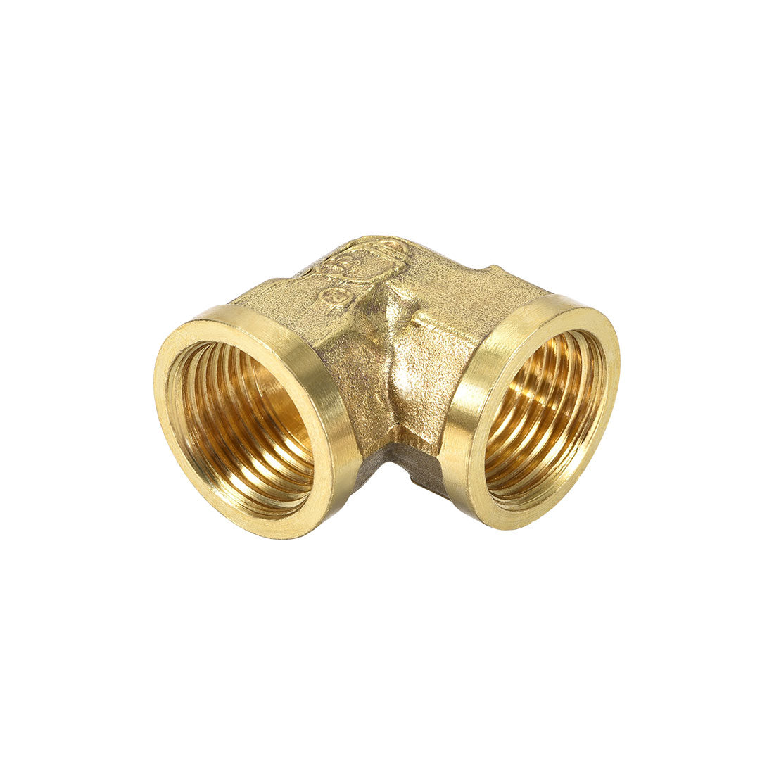 uxcell Uxcell Brass Pipe Fitting 90 Degree Elbow 1/2 PT Female x 1/2 PT Female