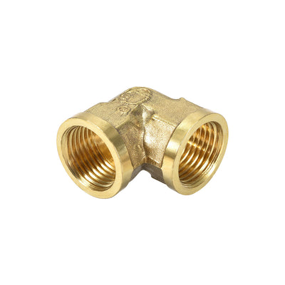 Harfington Uxcell Brass Pipe Fitting 90 Degree Elbow 1/2 PT Female x 1/2 PT Female