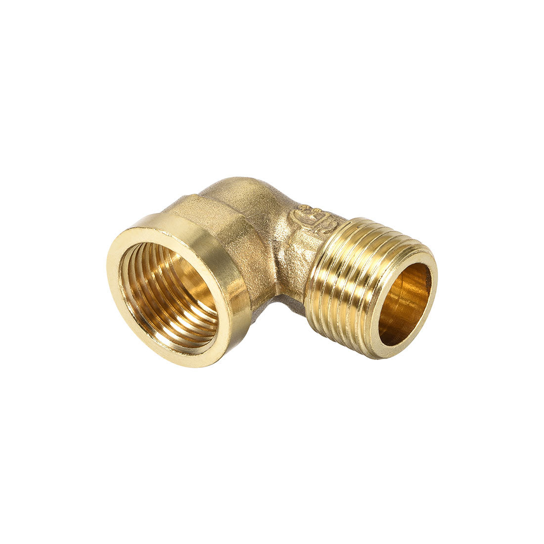 uxcell Uxcell Brass Pipe Fitting 90 Degree Elbow G1/2 Male x G1/2 Female 2pcs