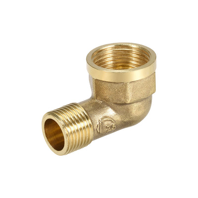 Harfington Uxcell Brass Pipe Fitting 90 Degree Forged Street Elbow G1/2 Male x G3/4 Female