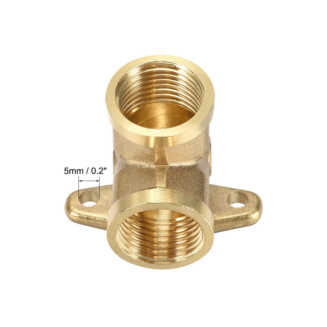 uxcell Uxcell Brass Pipe Fitting 90 Degree Drop Ear Elbow G1/2 Female x G1/2 Female Crimp Fitting 3pcs