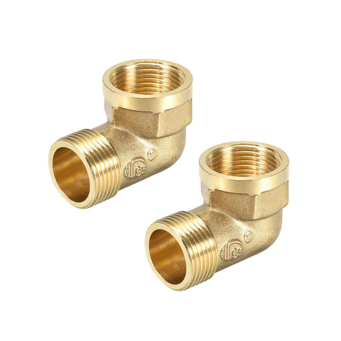 uxcell Uxcell Brass Pipe Fitting 90 Degree Street Elbow G3/4 Male x G3/4 Female 2pcs