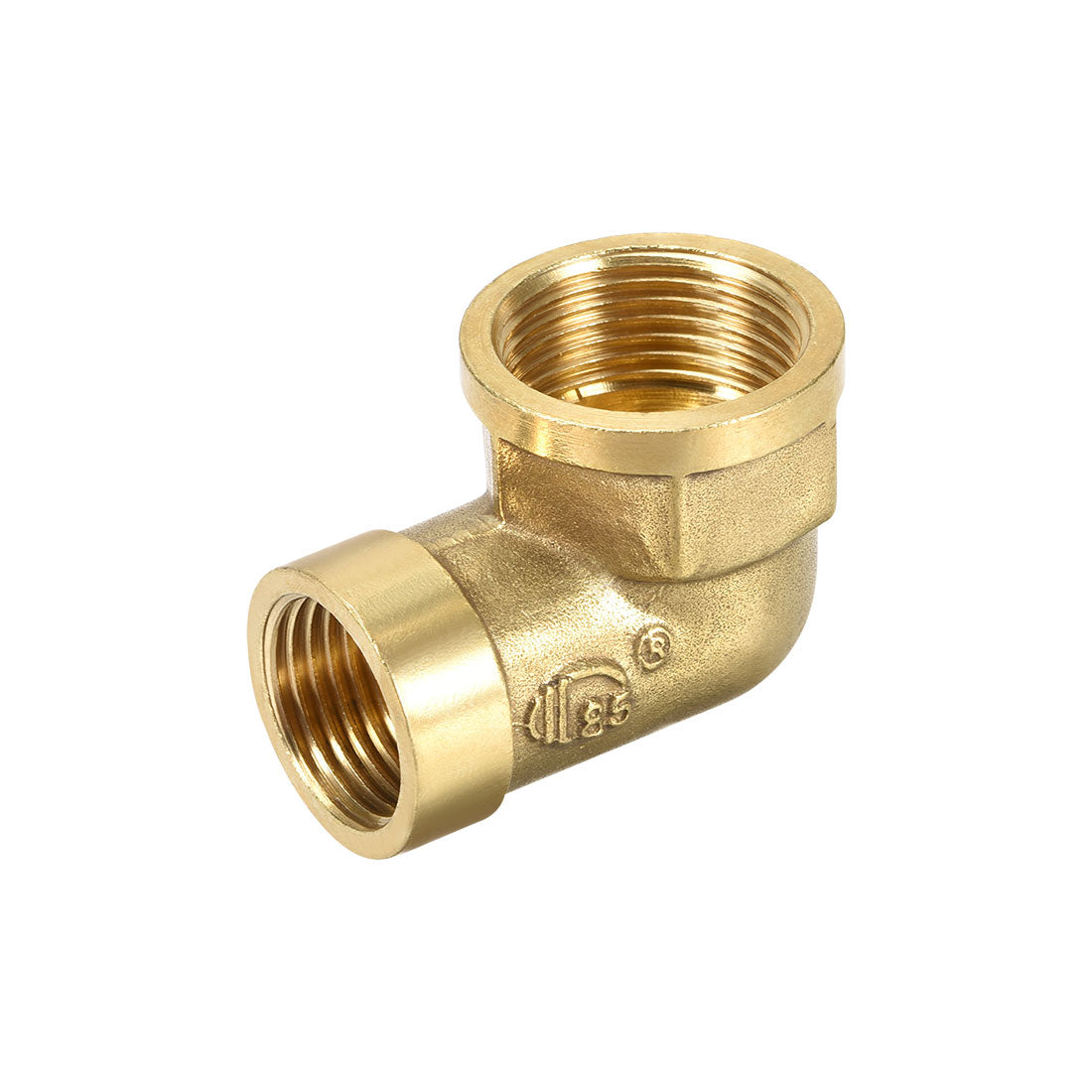 uxcell Uxcell Brass Pipe Fitting 90 Degree Street Elbow 1/2 NPT Female x 3/4 NPT Female