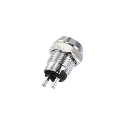 Harfington Uxcell 12mm 2 Positions Key Locking Push Button Switch With 2 Keys NO-OFF Silver Tone