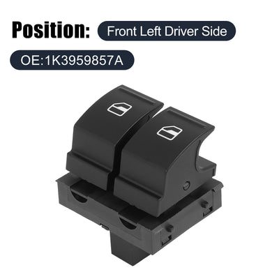 Harfington Master Driver Side Power Window Switch 1K3959857A Replacement for VW Caddy Golf Jetta EOS Rabbit Passat 2003-2009