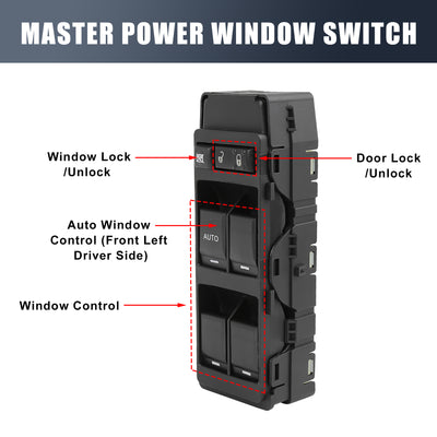 Harfington 4602780AA Auto Fensterheber Schaltelement Hauptschalter Fahrerseite für Chrysler für Dodg für Jeep