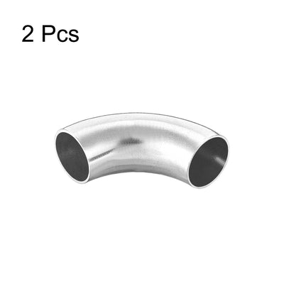 Harfington Uxcell Stainless Steel 304 Pipe Fitting Long Radius 90 Degree Elbow Butt-Weld 3/4-inch OD 1.2mm Thick Pipe Size 2pcs