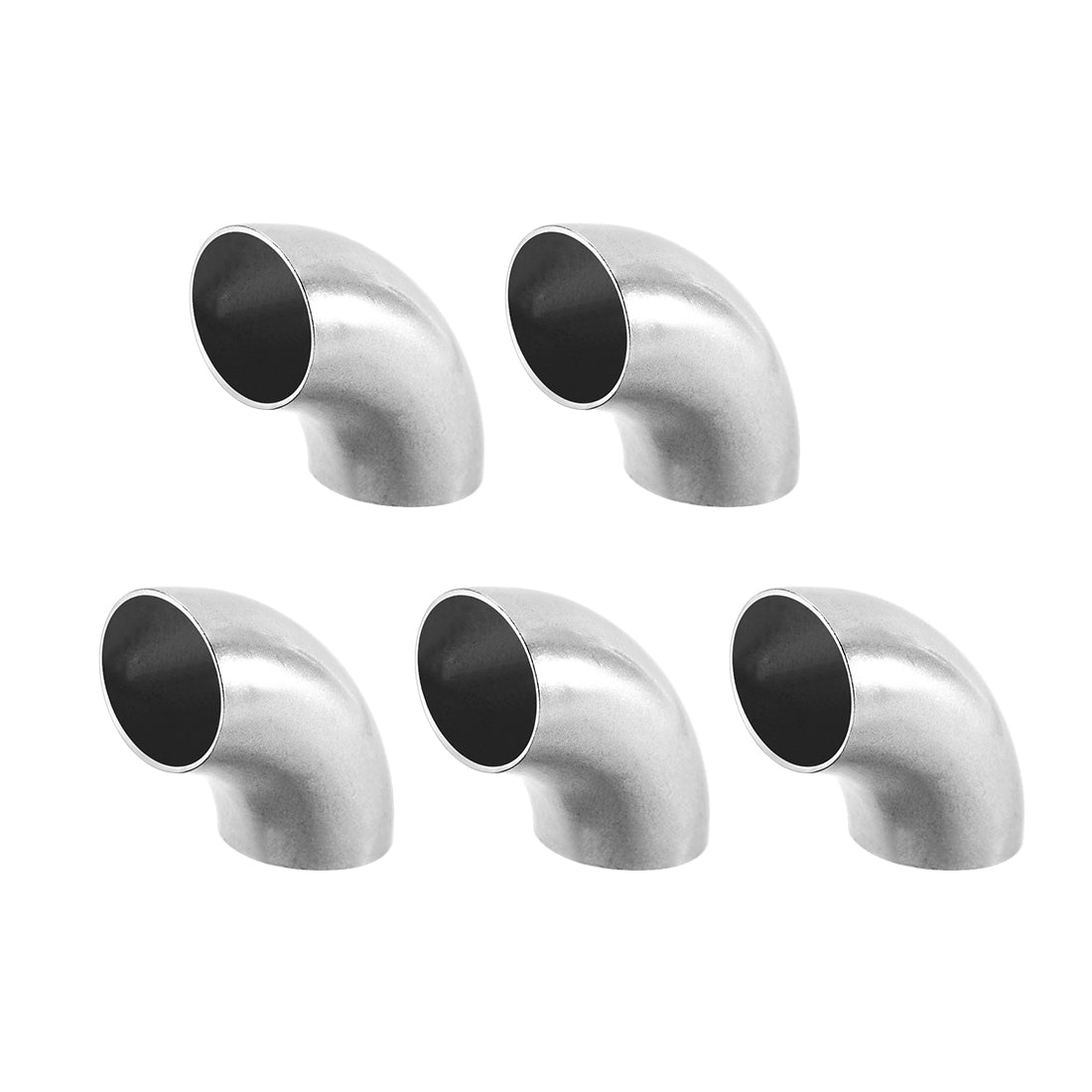 uxcell Uxcell Stainless Steel 304 Pipe Fitting Long Radius 90 Degree Elbow Butt-Weld 1-inch OD 1mm Thick Pipe Size 5pcs