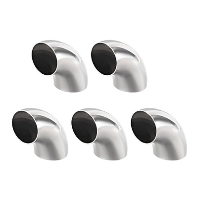 Harfington Uxcell Stainless Steel 304 Pipe Fitting Long Radius 90 Degree Elbow Butt-Weld 1-1/4-inch OD 1mm Thick Pipe Size 5pcs