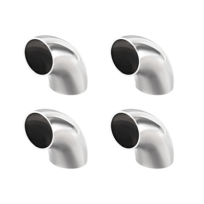 Harfington Uxcell Stainless Steel 304 Pipe Fitting Long Radius 90 Degree Elbow Butt-Weld 1-1/4-inch OD 1.5mm Thick Pipe Size 4pcs