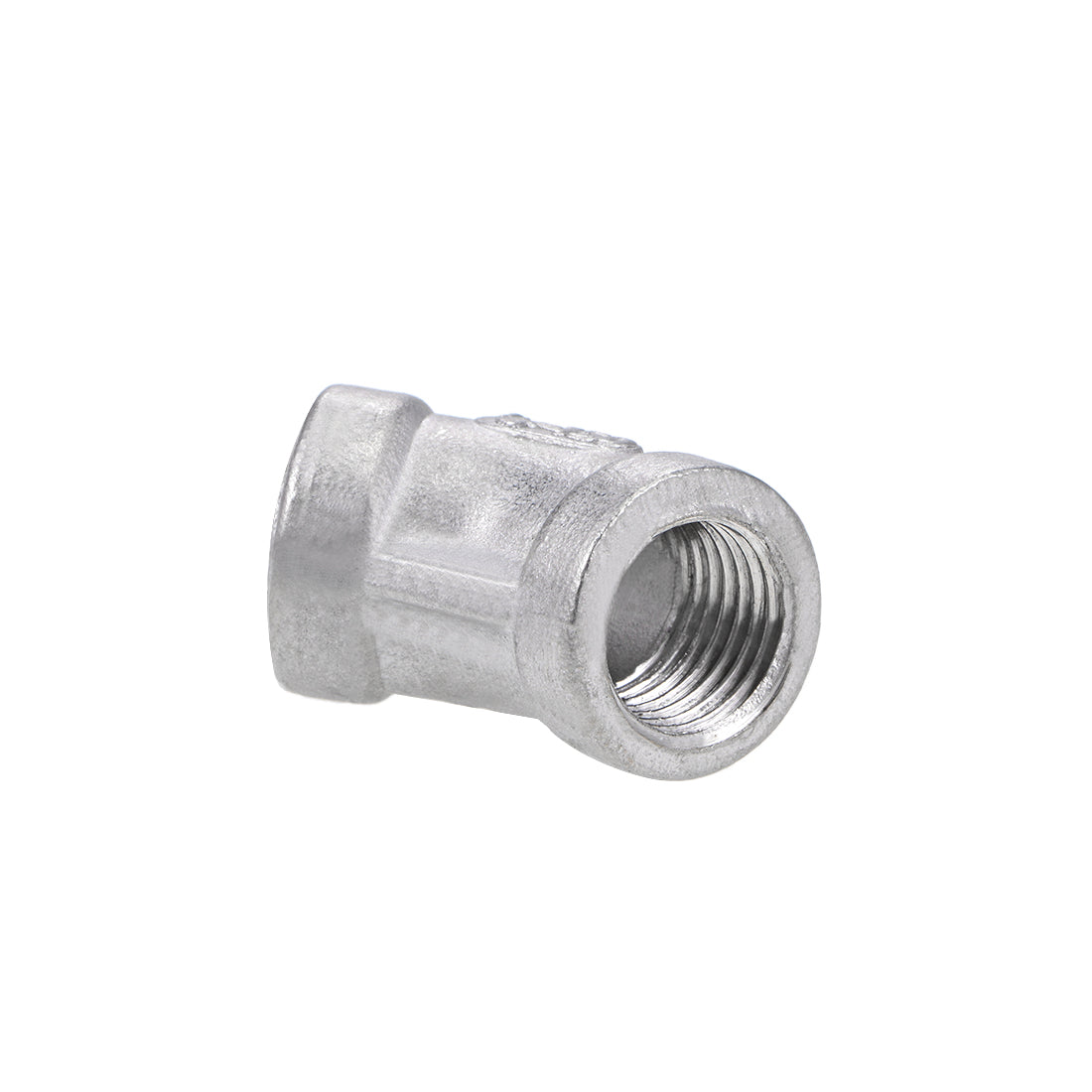 uxcell Uxcell 304 Cast Stainless Steel Pipe Fitting - 45 Degree Elbow G1/4 Female 32mm Length