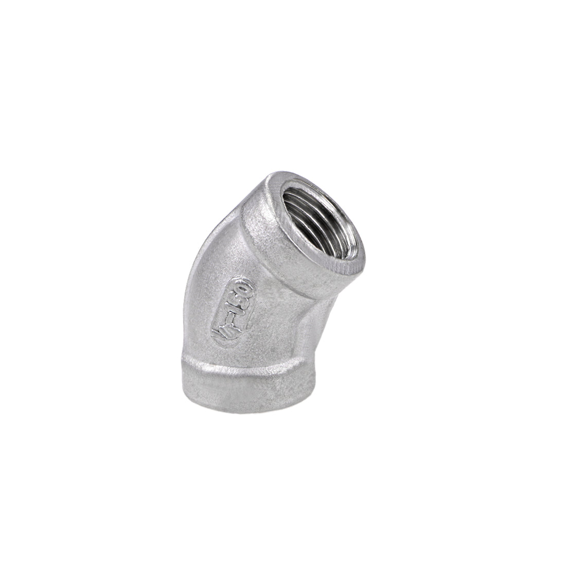 uxcell Uxcell 304 Cast Stainless Steel Pipe Fitting - 45 Degree Elbow G1/4 Female 32mm Length