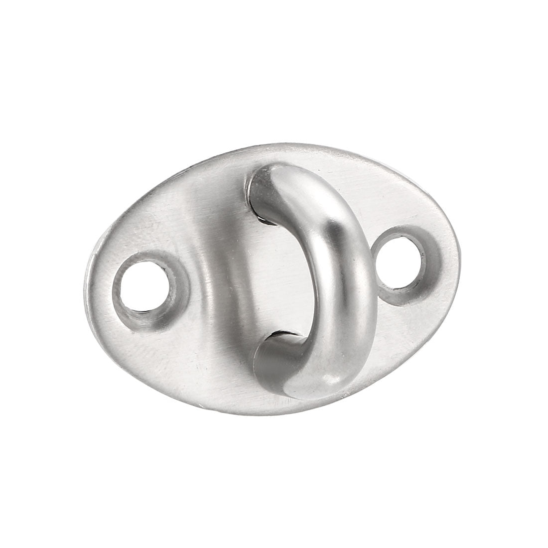 uxcell Uxcell Stainless Steel Ceiling Hook Pad Eye Plate Hardware 39mmX26mmX19mm Staple Hooks Loop Wall Mount 2Pcs