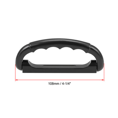 Harfington Uxcell Luggage Handle Pull Plastic 4-1/4-Inch Length Luggage Suitcase Handle Grip Black