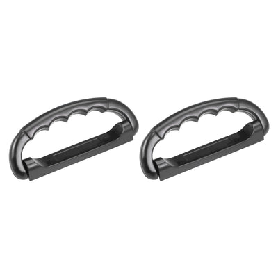 Harfington Uxcell Luggage Handle Pull Plastic 4-1/4-Inch Length Luggage Suitcase Handle Grip Black 2Pcs