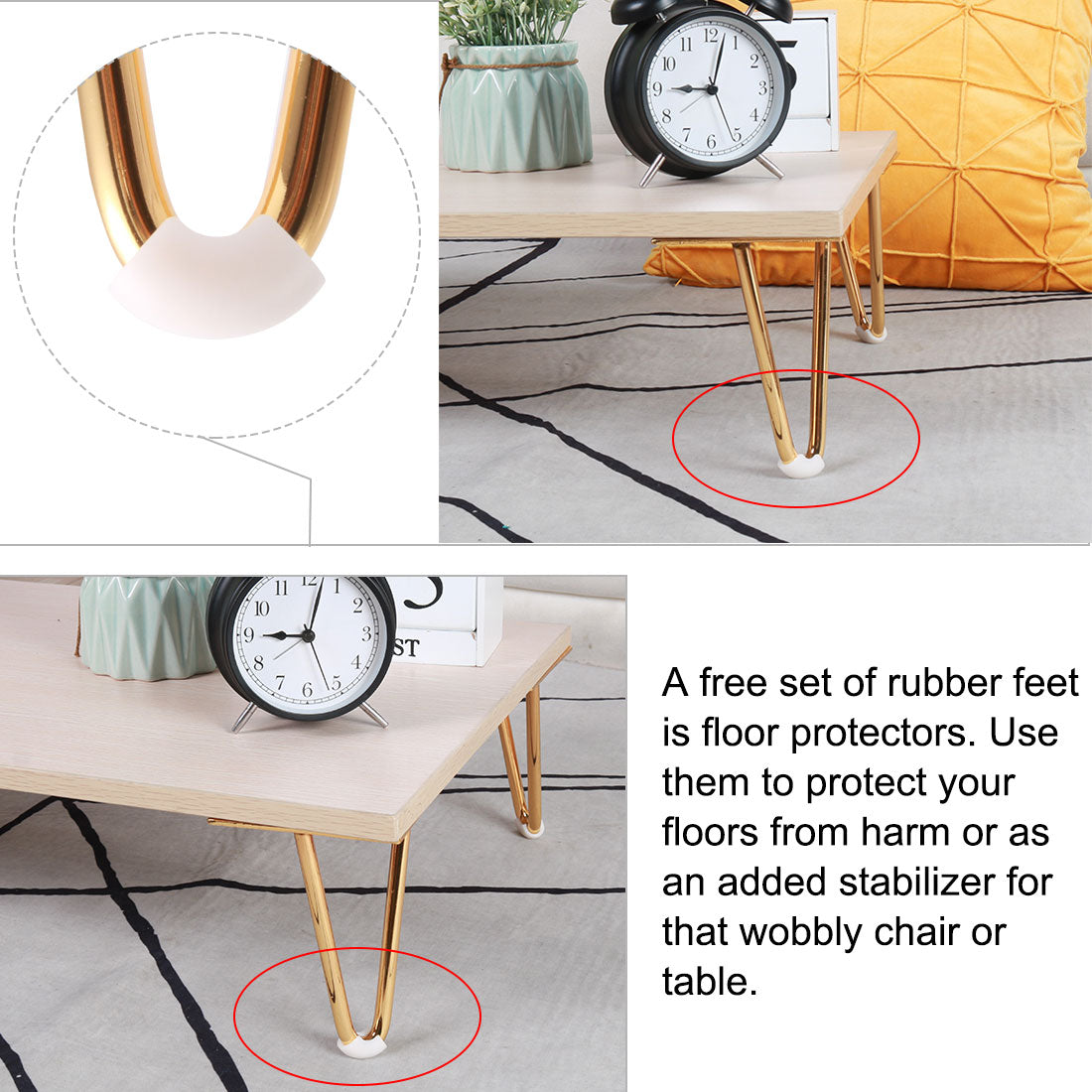 uxcell Uxcell 4pcs Heavy Hairpin Coffee Table Leg Iron Mid Century Style Furniture Leg